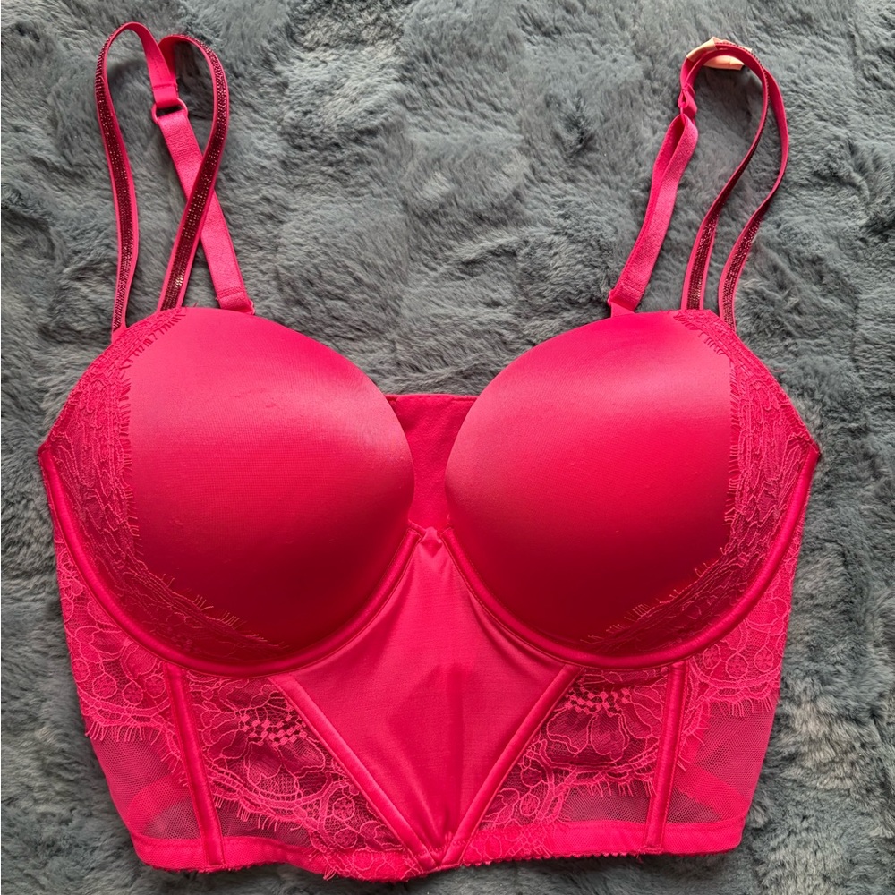 Victoria's Secret Double Shine Strap Push-Up Corset Top